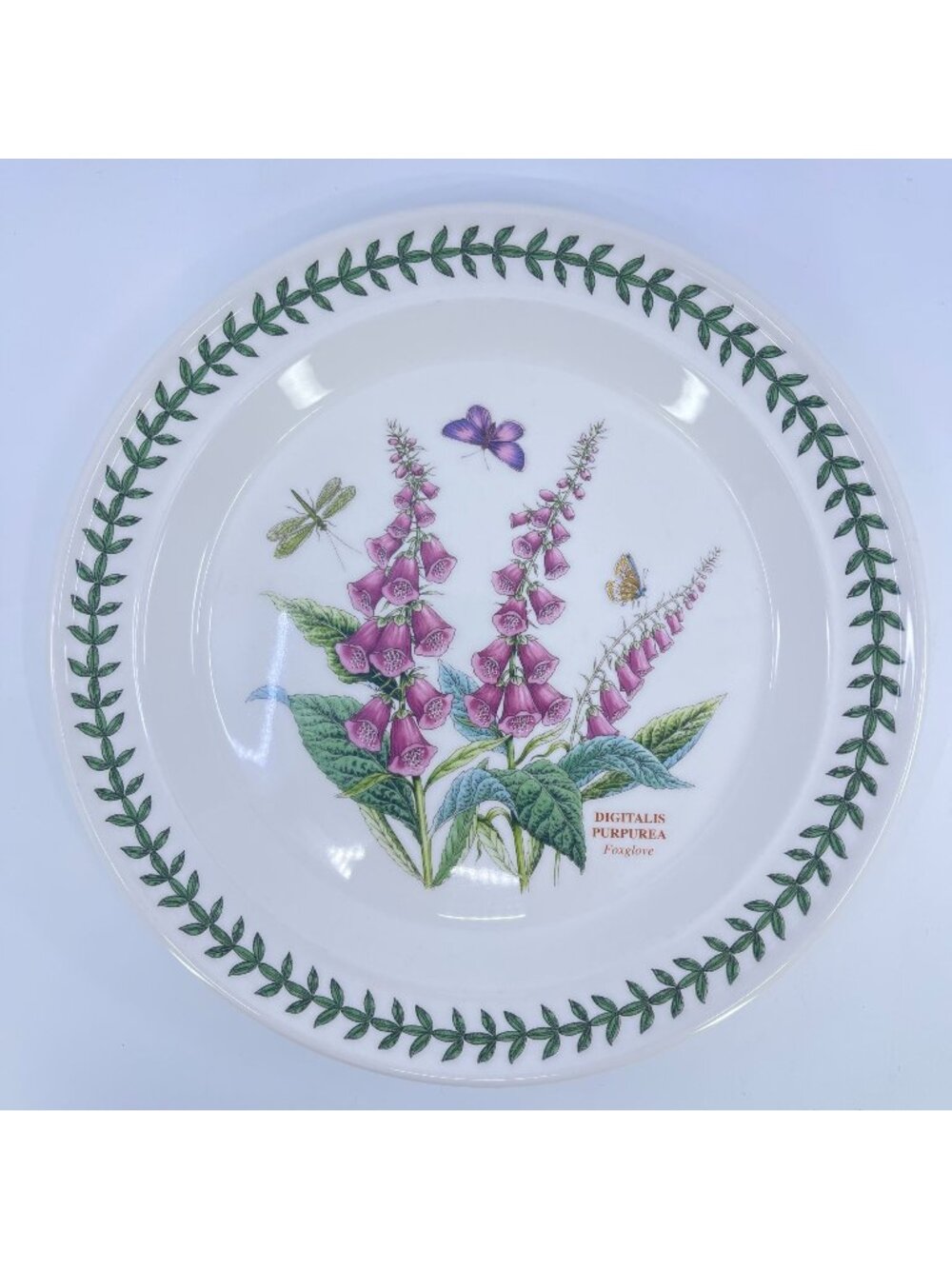 vintage portmeirion botanic garden digitalis purpurea foxglove dinner plate